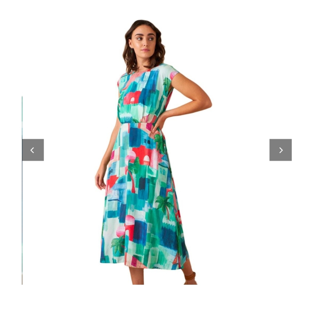 Emily and Fin Elodie Marrakech Colorful Abstract Print Women's Summer Dress